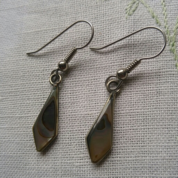 Mexican Silver Dangle Earrings - Picture 5 of 6